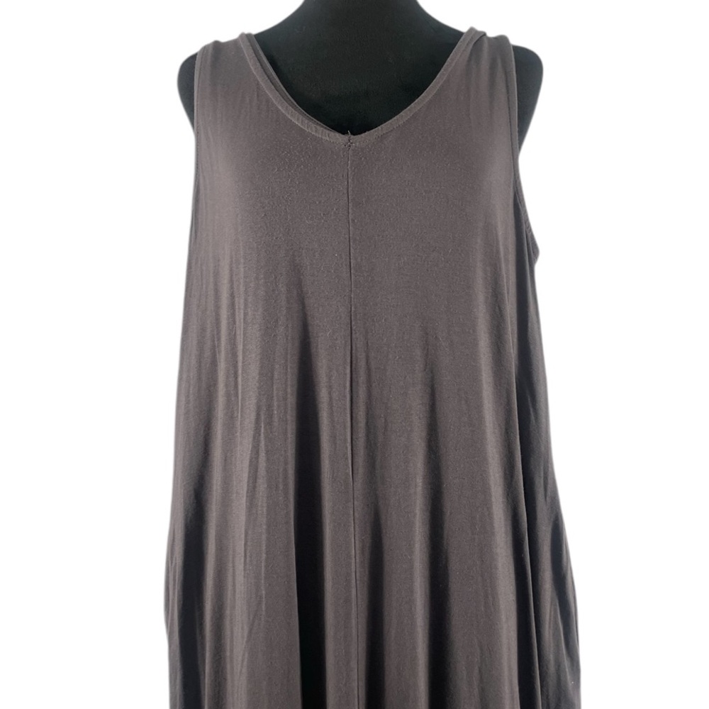 Wide leg Jumper Gray,V neck, sleeveless, wide leg pants, pockets, Medium - Picture 2 of 8